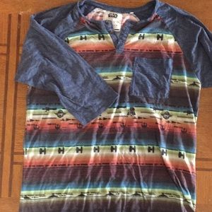 Large Star Wars On the Byas baseball Henley